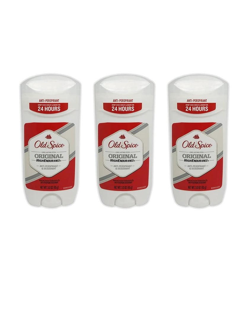 Old Spice High Endurance Anti-Perspirant & Deodorant, Original 3 oz (Pack of 3)