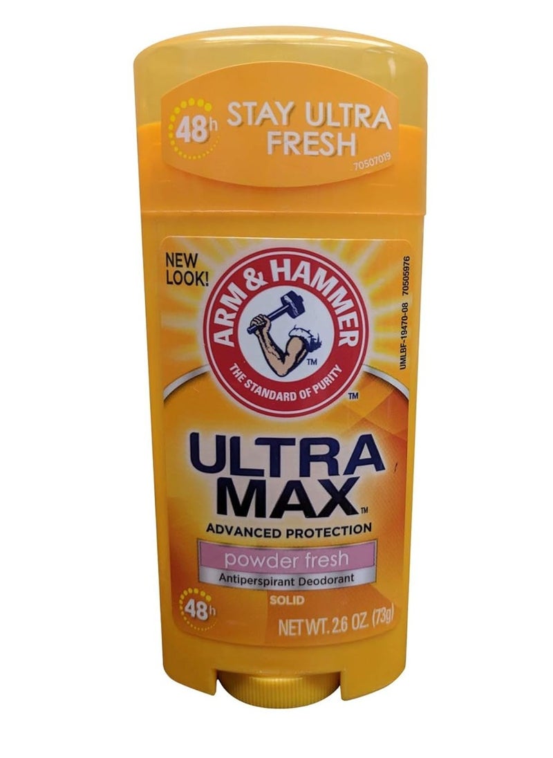 Arm & Hammer Ultramax Invisible Solid Powder Fresh Antiperspirant & Deodorant-2.6 oz, 2 pack