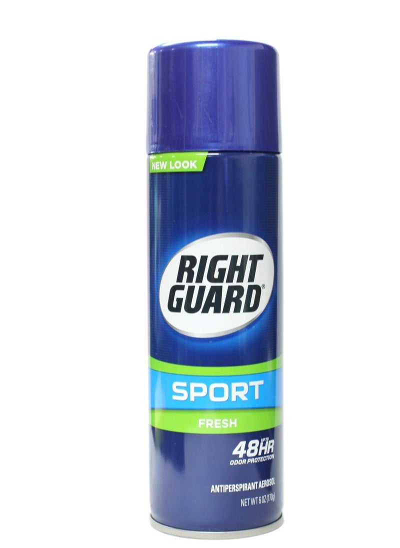 Right Guard Antiperspirant Spray, Sport Fresh 6 oz For Men Who Sweat (Pack of 2)