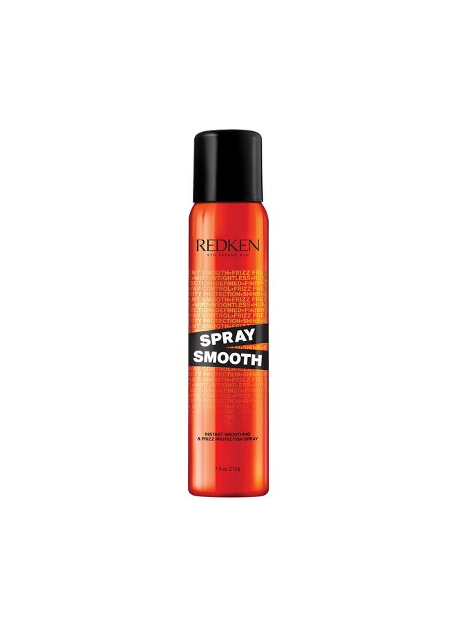 Spray Smooth Anti Frizz Hair Spray | Frizz Control And Heat Protection | Instant Smoother | With Citric Acid | Paraben, Sulfate & Silicone-Free| 7.5 Oz