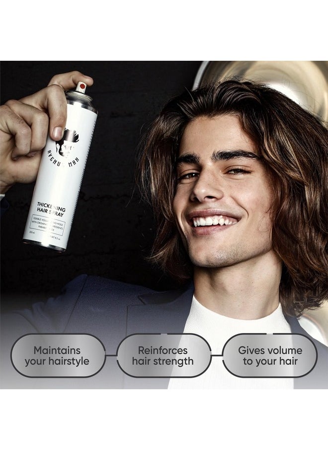 Thickening Hair Spray - Hair Products For Men (8.5 Oz) - Volumizing And Texturizing Hairspray With Herbal Extracts For All Hair Types