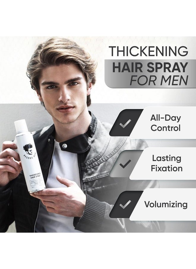 Thickening Hair Spray - Hair Products For Men (8.5 Oz) - Volumizing And Texturizing Hairspray With Herbal Extracts For All Hair Types