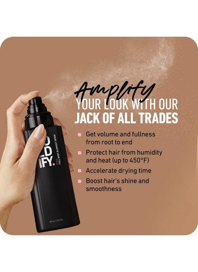 Full Body Volumizing Hair Spray - Mega-Volume Heat Protectant With Thickening And Blow Dry Formula For Fine, Thin Hair - For Men & Women