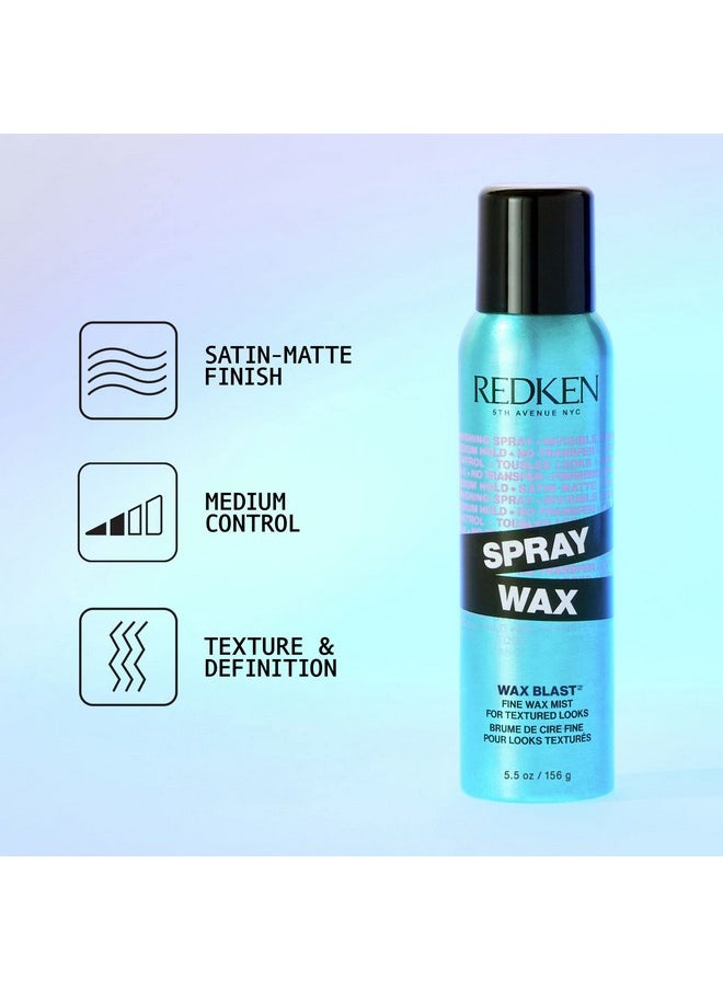 Spray Wax Invisible Texture Mist | For All Hair Types | High Impact Finishing Spray-Wax | Adds Volumizing Body & Dimension With A Satin-Matte Finish | Medium Control | 5.5 Oz