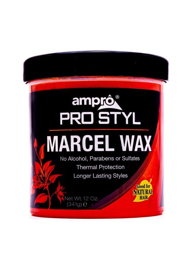 Marcel Wax - Gives All Hair Types Long Lasting Hold - Rinses Out Easily Without Any Buildup Or Residue And Protects Tresses From Heat - Unscented Formula With No Alcohol Or Parabens - 12 Oz