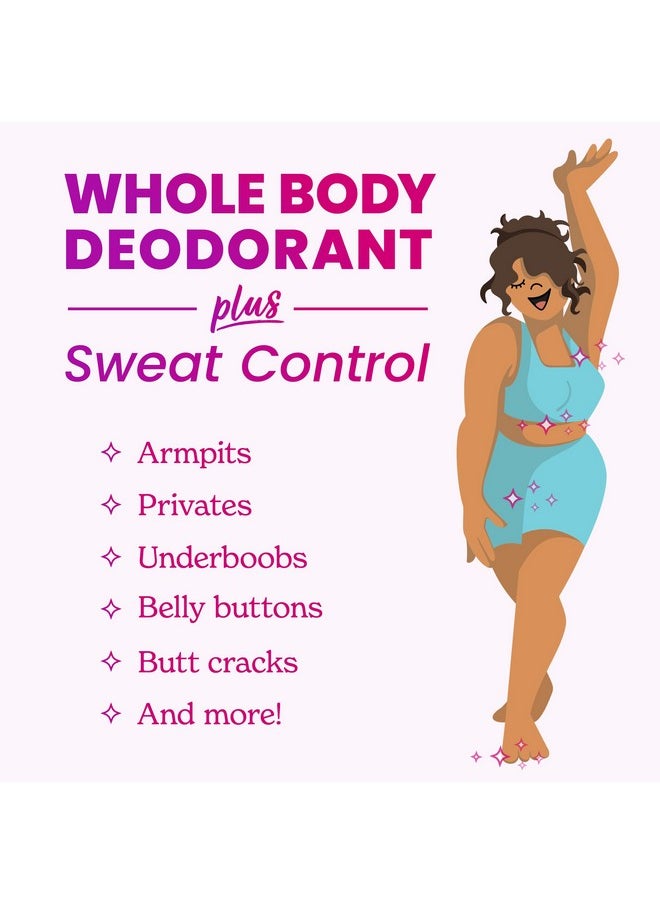 Whole Body Deodorant Plus Sweat Control - Smooth Cream Tube - 72 Hour Odor And Sweat Control - Baking Soda Free, Skin Loving - 3.0 Ounce (Pack Of 2) (Unscented)