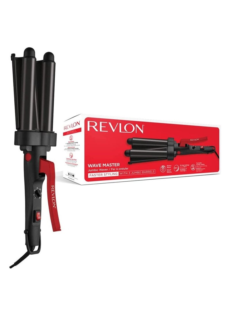 Wave master Jumbo Straightener waver Faster styling With 3 jumbo barrels