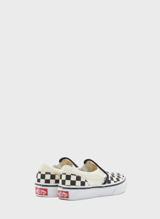 Checkerboard Classic Slip-Ons Black/White