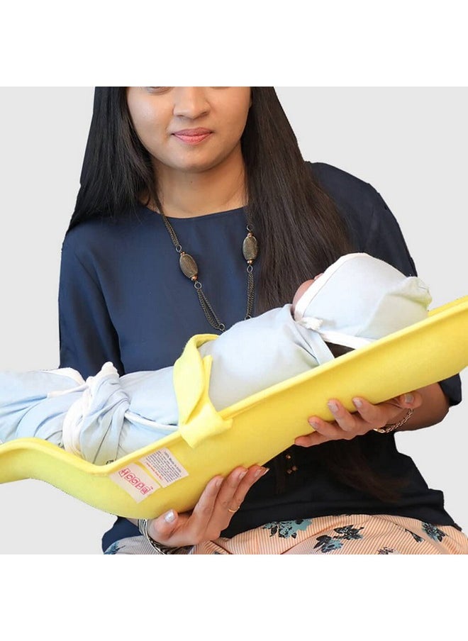 Hoopa Infant Carrier, Sunshine Yellow | Feeding Pillow | Baby Carrier | Infant Carrier | Reclined Carrier