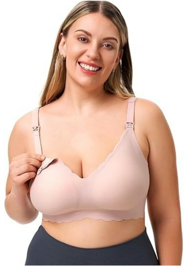 Nursing Bras for Breastfeeding Comfort Maternity Bras for Pregnancy Seamless Bralettes with Extra Extender