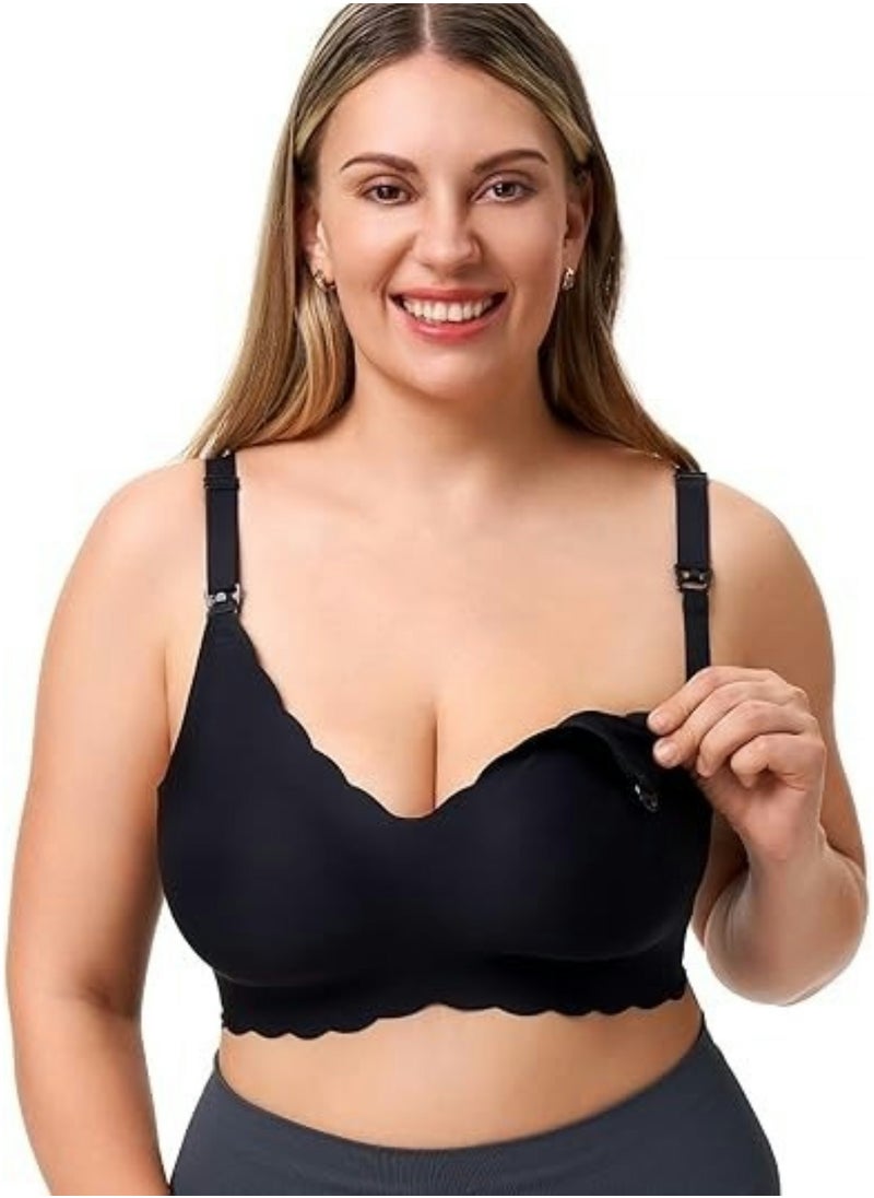 Nursing Bras for Breastfeeding Comfort Maternity Bras for Pregnancy Seamless Bralettes with Extra Extender