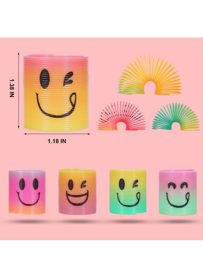 120 Pcs Mini Spring Party Favors For Kids 3-5 4-8, Goodie Bags Stuffers For Birthday Party, Classroom Prizes Kids Prizes, Small Bulk Toys Gifts (4 Smile)