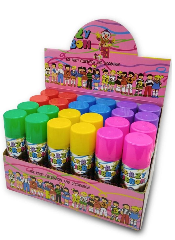 24-pieces Crazy Ribbon Party Spray Set