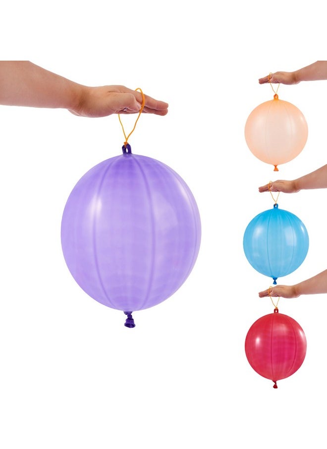 36 Pcs Punch Balloons, Punching Balloons, Party Favors For Kids 8-12, Balloons Assorted Colors With Rubber Band Handle For Birthday Party Favors, Goodie Bags Stuffers