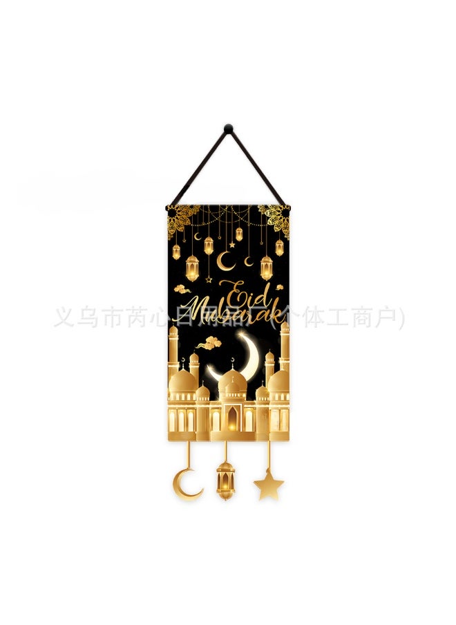 Ramadan Mubarak Couplet-Themed Festival Party Porch Atmosphere Curtain Flag Hanging Home Decor Door Curtain And Backdrop