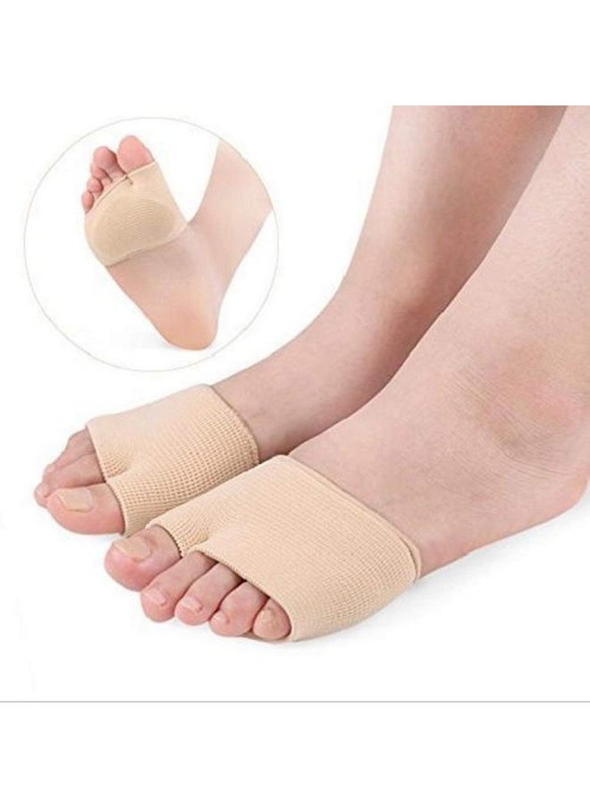 Gel Metatarsal Head Morton Neuromas Atrophy Flat Pad Splay Foot Corn Feet Pressure Relief Care Sleeve With Insole Ball Of Cushion (Large)