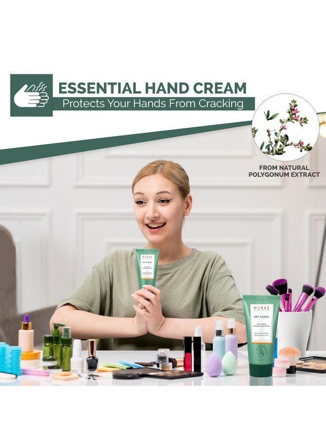 Herbal Hand Cream For Dry Cracked Hands With Polygonum Extract - Cruelty-Free Hand Moisturizer For Extremely Dry & Rough Skin - Paraben-Free & Herbal-Rich Hand Lotion For Women & Men, 1.7 Fl Oz