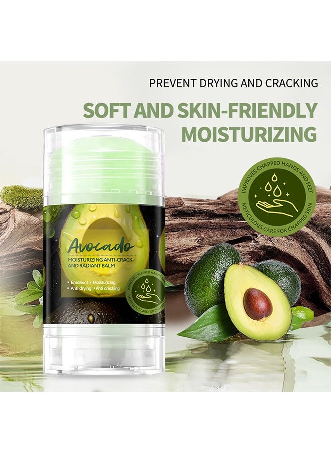 Avocado Moisturizing Anti - Crack And Radiant Balm，Cracking Petrolatum Moisturizing Ointment, Anti Drying Anti Crack Care Cream for Foot Hand and Lips Cracked Repair Body Cream Cracked Feet Cream Repair and Softens Skin Moisturizer 40g