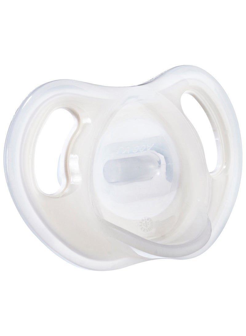 Pack Of 2 Ultra-Light Silicone Soother, Symmetrical Orthodontic Design, BPA-Free, One-Piece Design 0-6M Dummies