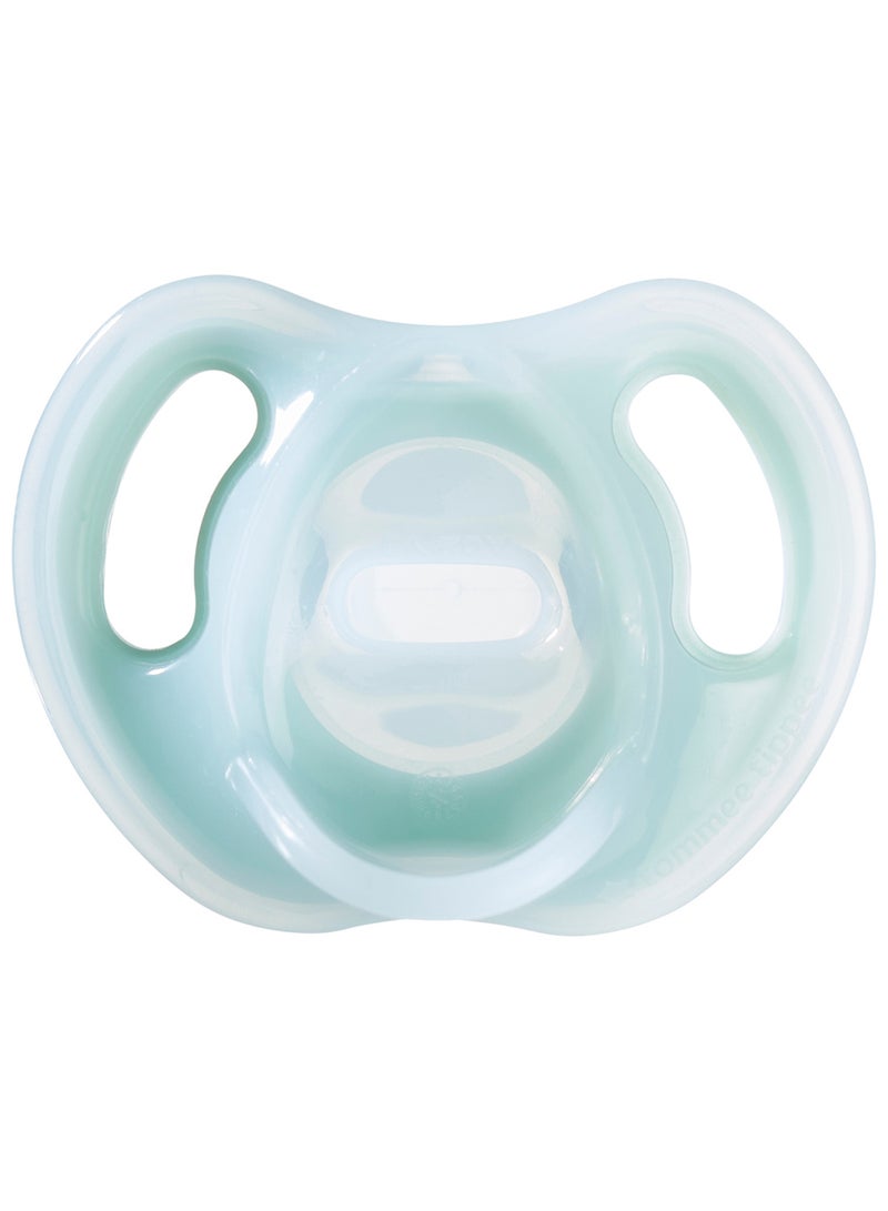 Pack Of 2 Ultra-Light Silicone Soother, Symmetrical Orthodontic Design, BPA-Free, One-Piece Design 0-6M Dummies