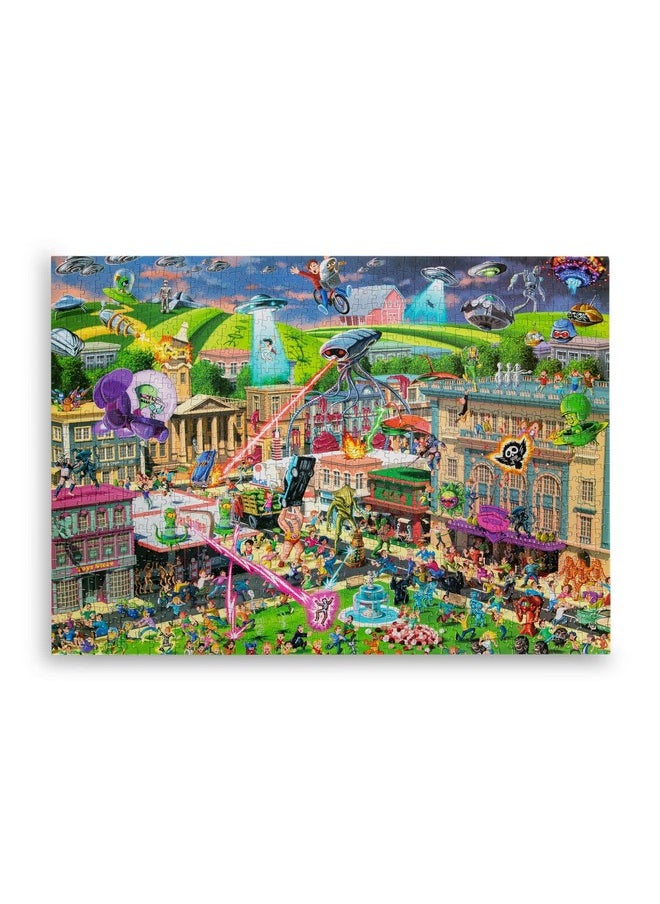 Alien Attack Sci-Fi Classics 1000-Piece Jigsaw Puzzle For Adults | Interactive Brain Teaser, Educational Toys & Games, Home Activities Building Kit For Creative Play | Nostalgic Gifts And Collectibles