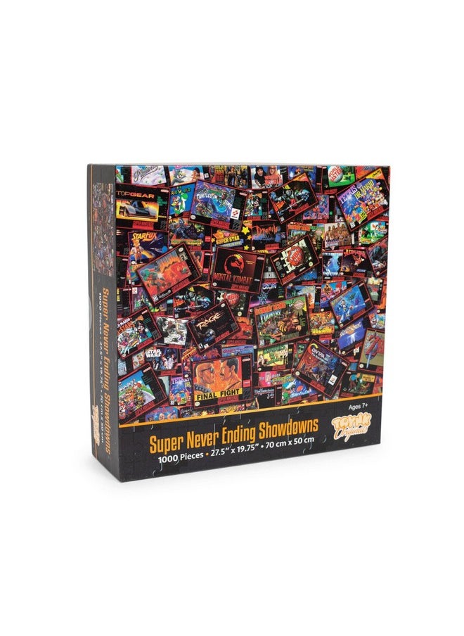 Super Never Ending Showdowns Retro Video Games 1000-Piece Jigsaw Puzzle For Adults, Kids | Interactive Brain Teaser, Educational Toys & Games, Home Activities, Building Sorting Toys For Creative Play