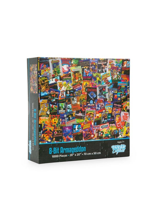 8-Bit Armageddon Retro Video Game Puzzle For Adults And Kids | 1000 Piece Jigsaw Puzzle Toy | Interactive Brain Teaser For Family Game Night | 28 X 20 Inches