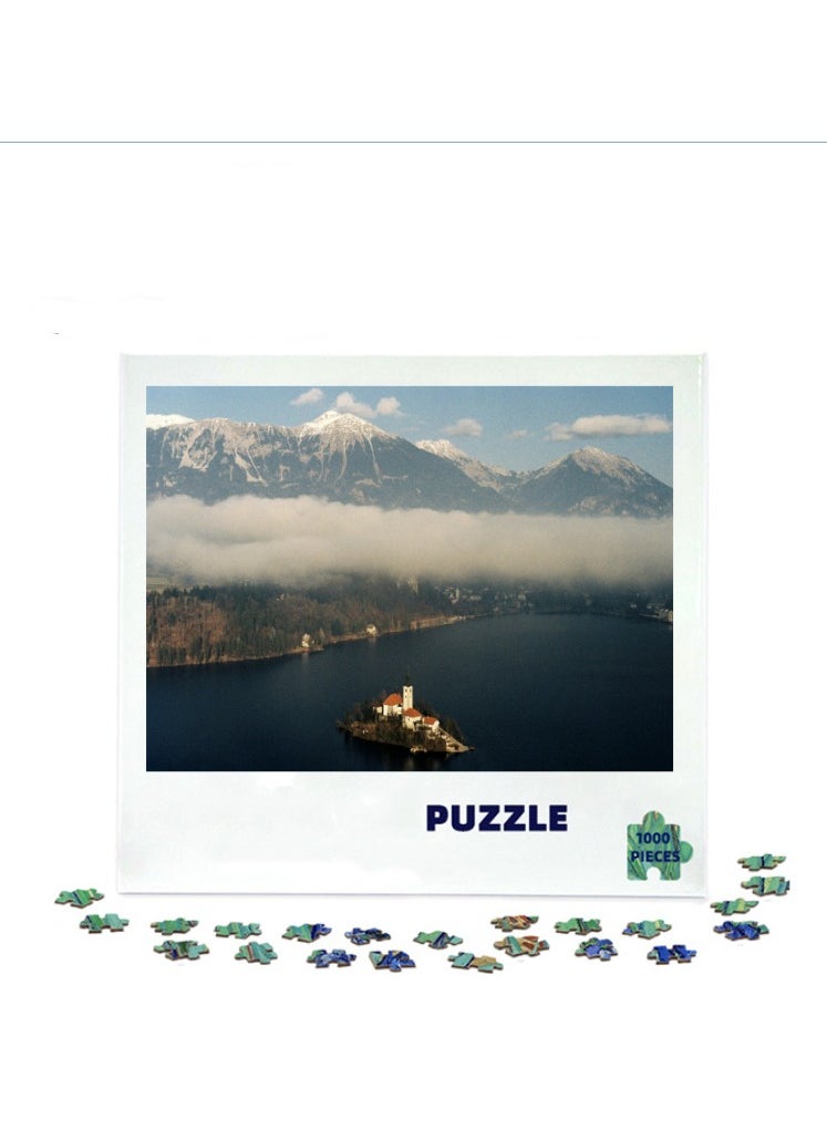 1000-Piece Thickened Paper Puzzle for Stress Relief and Decor