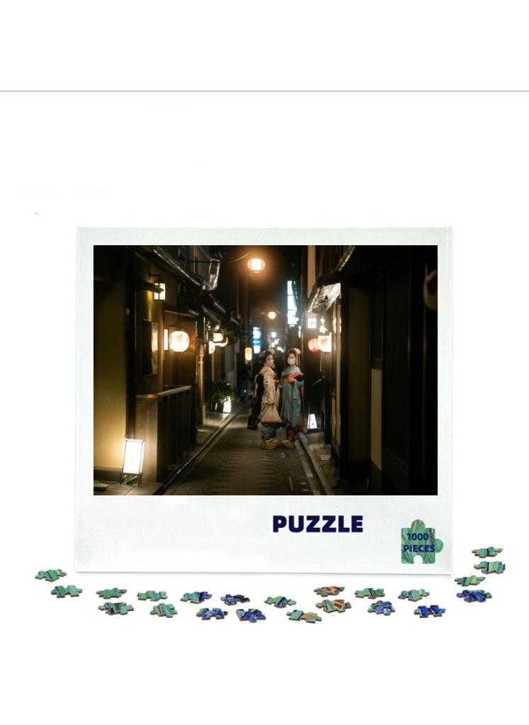 1000-Piece Thick Cardboard Puzzle for Stress Relief and Decoration