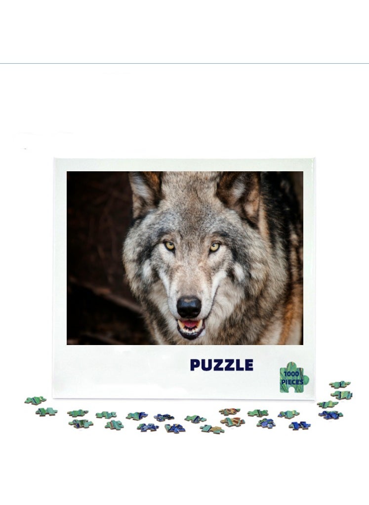 1000-Piece Thick Cardboard Puzzle for Stress Relief and Decoration