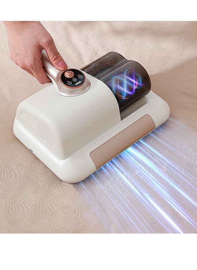 Dual Cup Dust Mite Vacuum，Mattress Vacuum Cleaner with 10Kpa Suction 253.7nm UV-C Light & 8000 RPM/Min Brushroll Rotation & HEPA Filter Effectively Clean Up for Pillows, Sheets, Mattresses, Sofas, Plush Toys and Other Fabric Surfaces