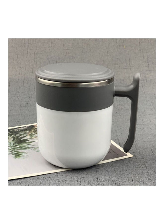 Self Stirring Mug With Lid Automatic Magnetic Stirring Coffee Cup Grey