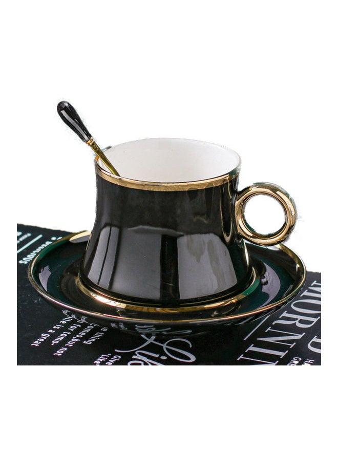 Luxury Gold Ceramic Coffee Cup Black 200ml