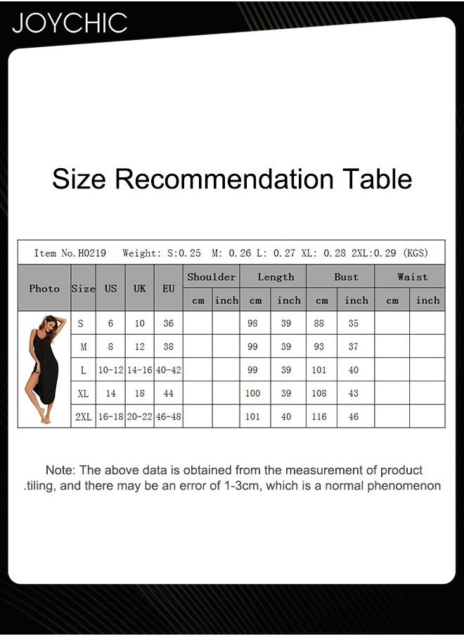 Ladies Summer Suspender Pleated Design Nightgown Modal Skin-friendly and Comfortable Swing Sleepwear Home Night Dress for Women Black