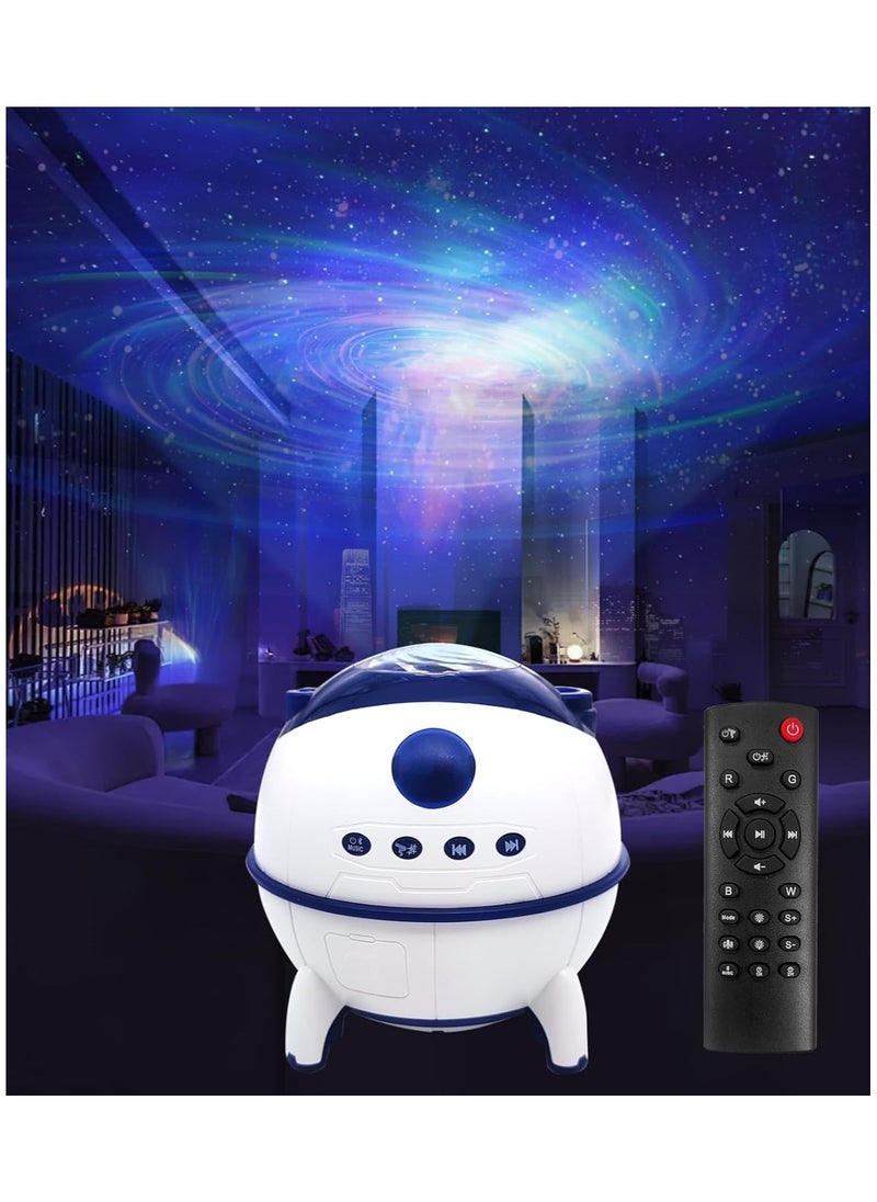 Galaxy Projector - Sound-Activated Star Projector with Timer, Bluetooth Speaker, and Night Light for Bedroom, Car, Party Decoration, and Game Rooms