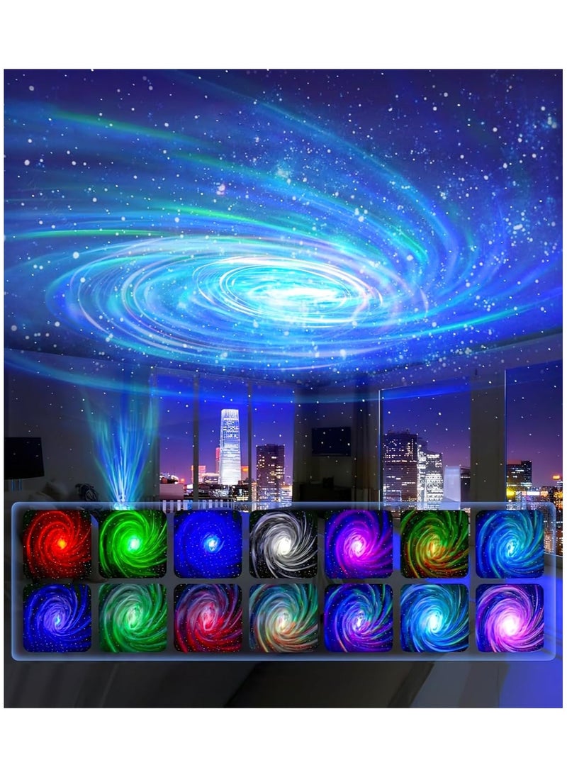 Galaxy Projector - Sound-Activated Star Projector with Timer, Bluetooth Speaker, and Night Light for Bedroom, Car, Party Decoration, and Game Rooms