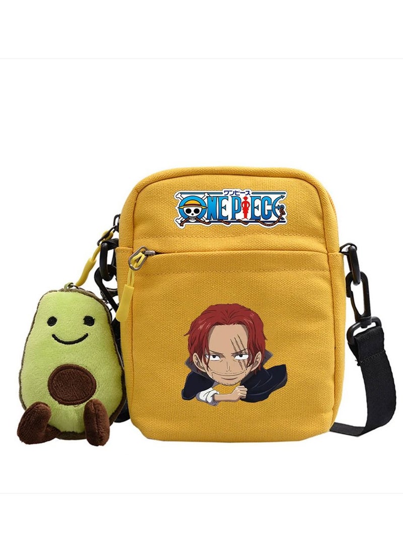 Anime One Piece Lufei Skew Straddle Bag Small Square Bag One Shoulder Backpack