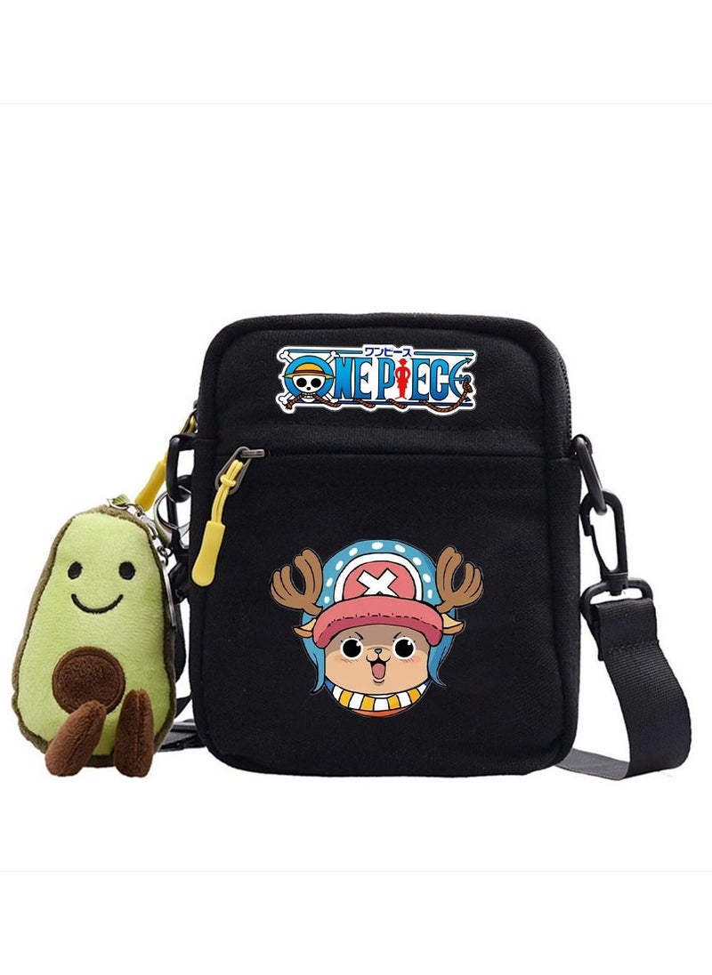 Anime One Piece Lufei Skew Straddle Bag Small Square Bag One Shoulder Backpack