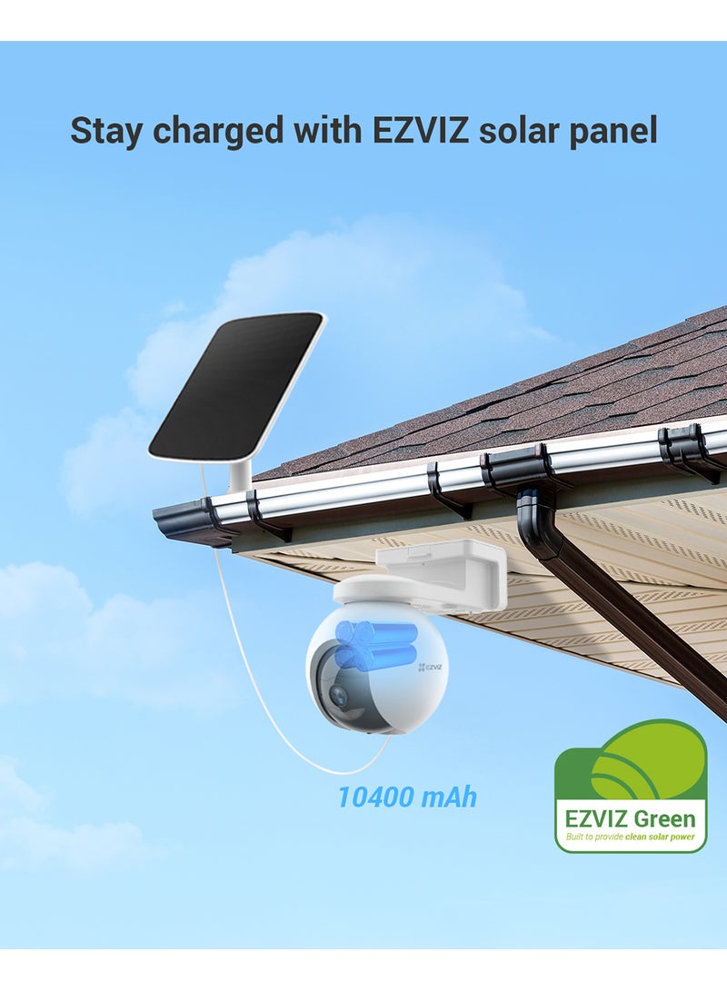 EB8 4G LTE 2K Wireless Outdoor Camera Kit with Solar Panel Type C on 10400mAh Battery, Auto Tracking, Person Detection, Night Vision, Color Vision, Two-Way Audio, Built-in GPS