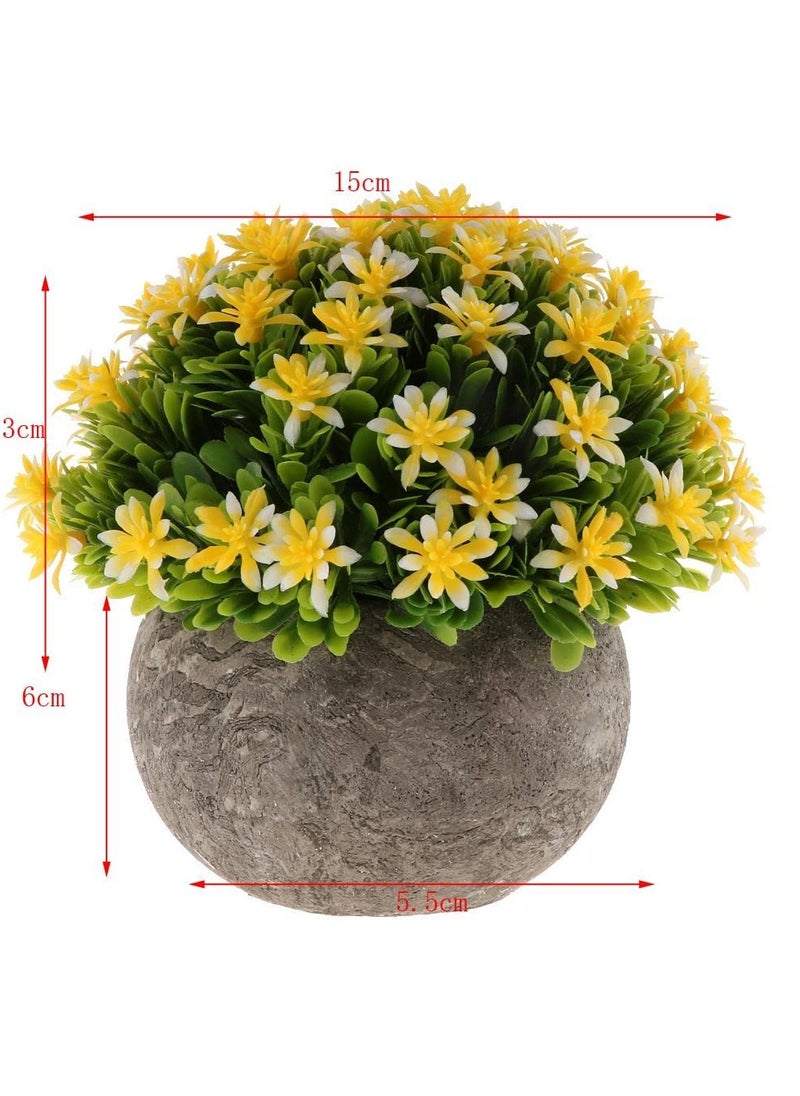 Artificial Gypsophila Potted Flower Plastic Mini Plants Home Decor