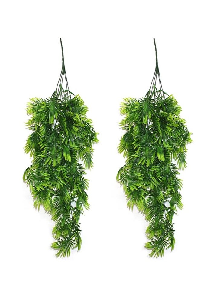 2 Artificial Hanging Flowers, 5 Branches, Multi-Colors, 70 cm, UV Resistant, Fake Plastic, Faux Flower, Fabric Vine for Indoor Outdoor Garden, Porch Eave, Wedding Wall Décor, Party, Home, Garden, Wall Arch, Floral Decoration