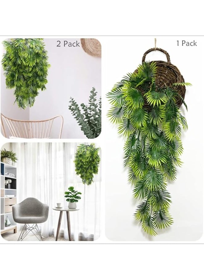 2 Artificial Hanging Flowers, 5 Branches, Multi-Colors, 70 cm, UV Resistant, Fake Plastic, Faux Flower, Fabric Vine for Indoor Outdoor Garden, Porch Eave, Wedding Wall Décor, Party, Home, Garden, Wall Arch, Floral Decoration