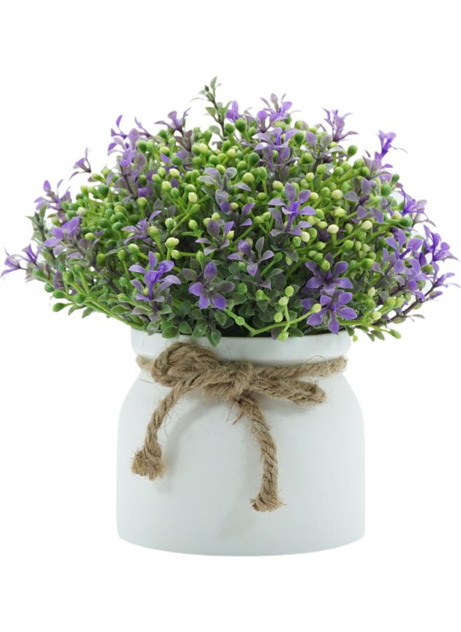 Decorative Artificial Flower With Pot Multicolour