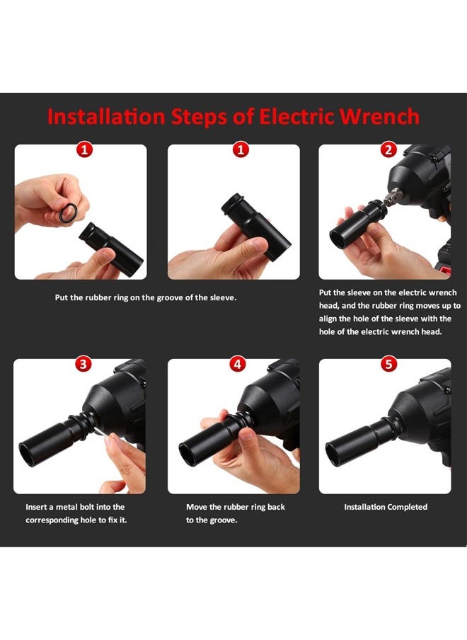 48VF Battery Brushless Impact Wrench with 1080NM High Torque Power Impact Wrench Set