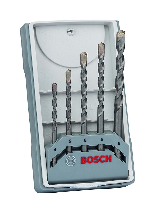 Bosch 5pc CYL-3 Set (4-8) Concrete Drill Bit for Rotary Drills, Impact Drills| Model: 2607017080