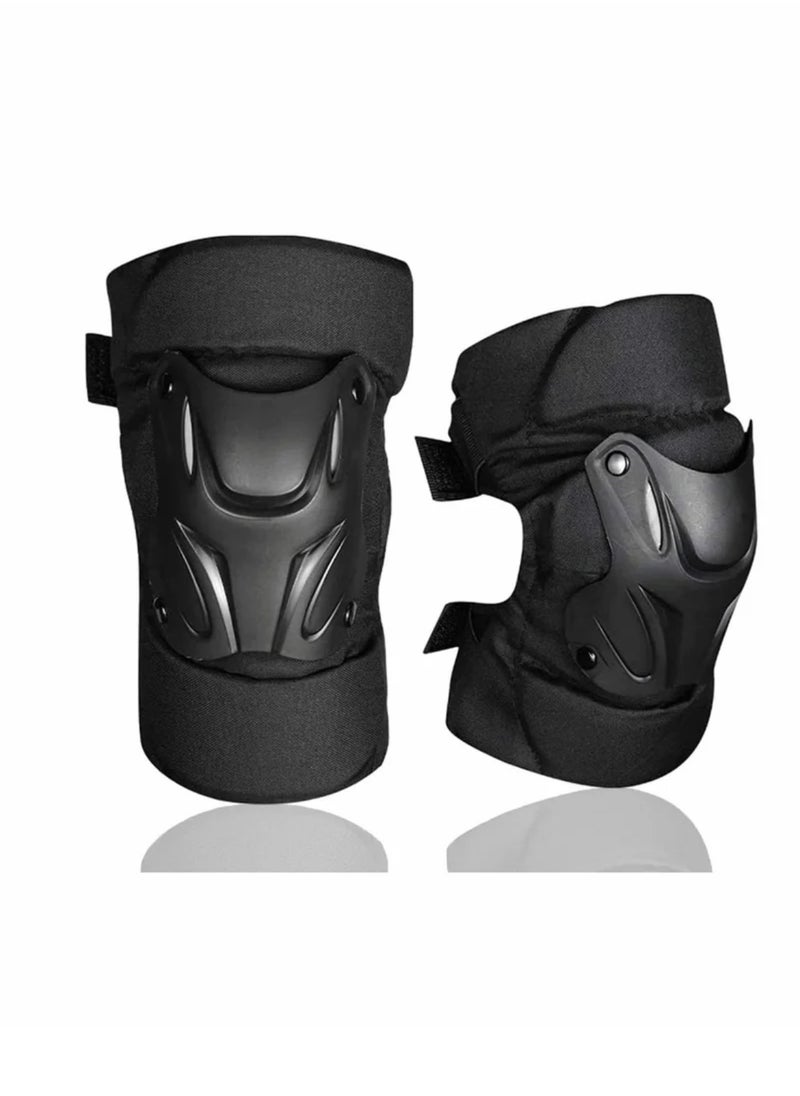 Adult Knee Pads, 1 Pair Adjustable Knee Cap Pads Cycling Knee Brace and Elbow Guards, Protector for Bike Motorcycle Cycling Racing Outdoor Active Knee Protector Gear