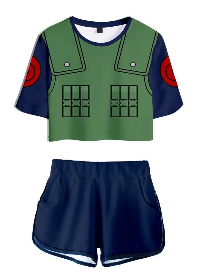 New Naruto Crop Top Short T Shorts Set