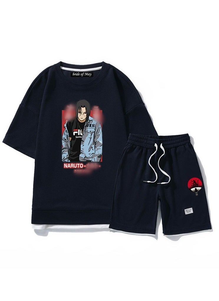 Naruto Trendy Loose Straight Tube Two Piece Set