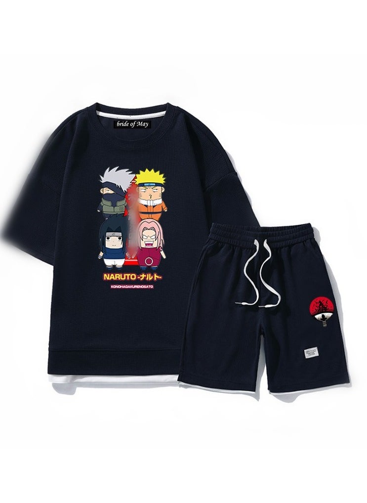Naruto Trendy Loose Straight Tube Two Piece Set