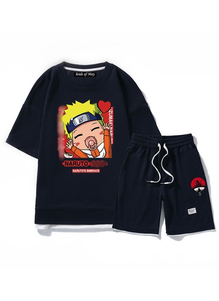 Naruto Trendy Loose Straight Tube Two Piece Set